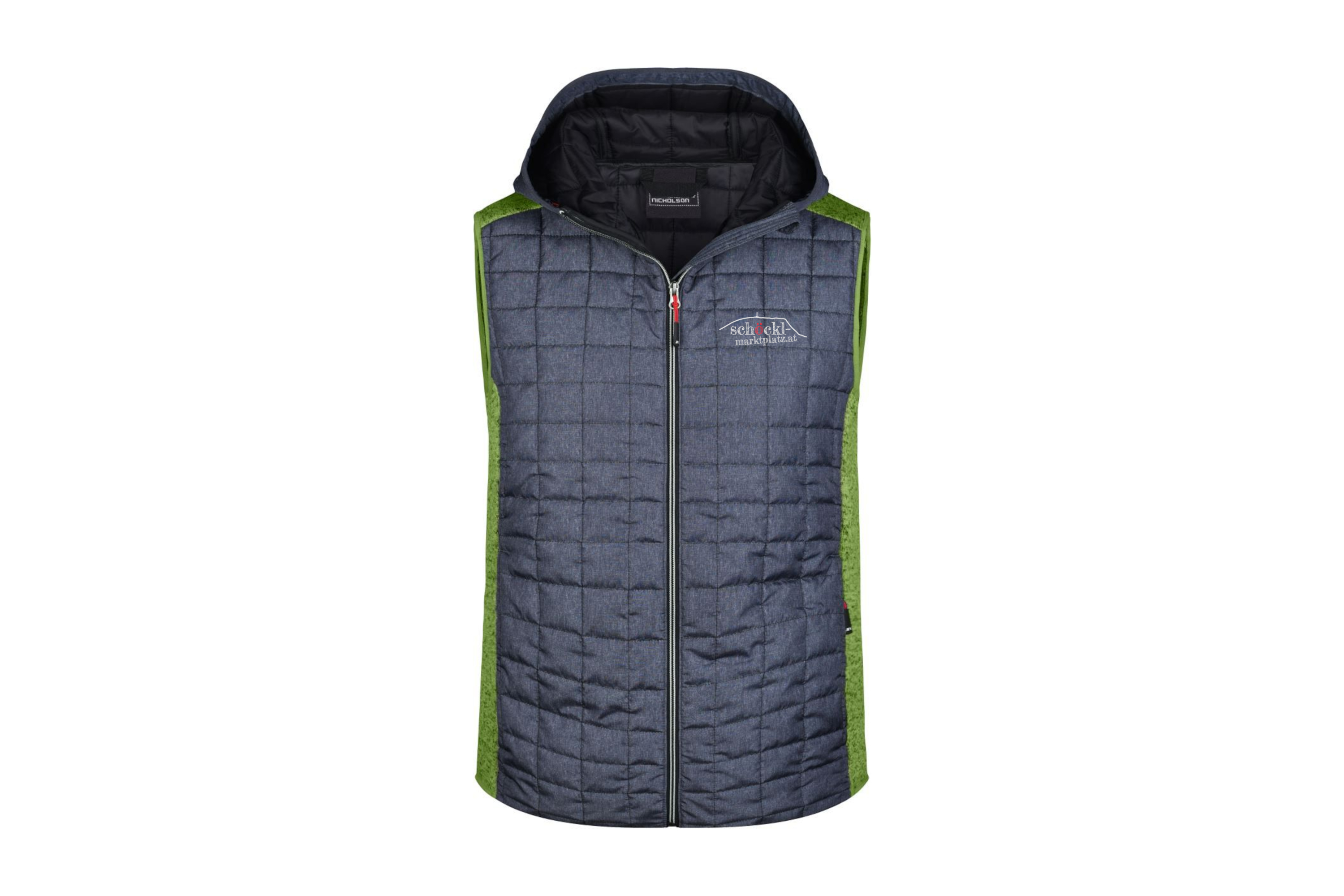 Hybrid Steppfleece Gilet mit Kapuze
